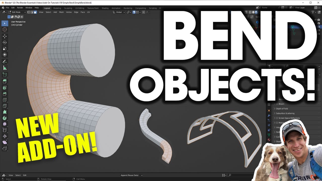 Легко СГИБАЙТЕ ОБЪЕКТЫ в Blender с помощью SimpleBend!