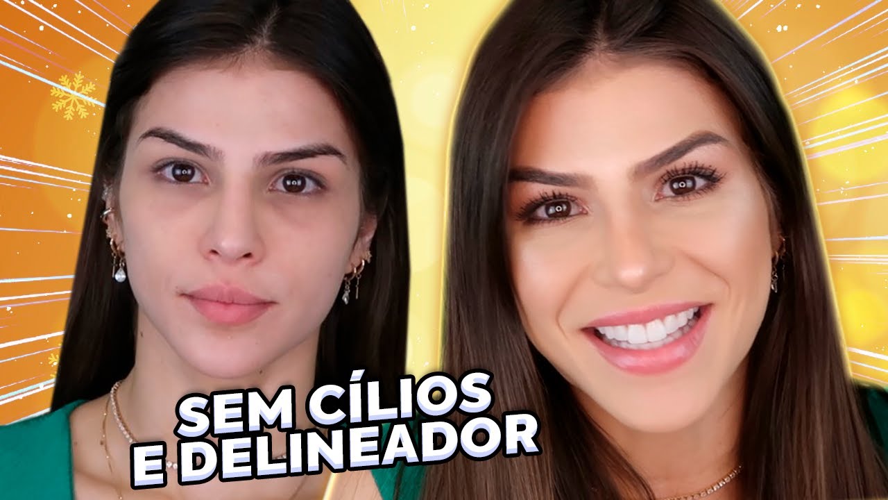MAKE DE NATAL PARA O DIA ✨SUPER FÁCIL✨SEM CÍLIOS E DELINEADOR!!!!