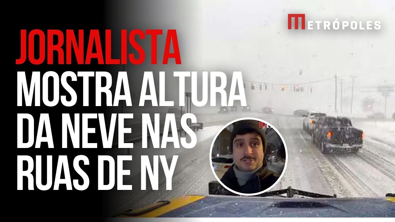 Nevasca EUA: veja altura da neve nas ruas de Nova York