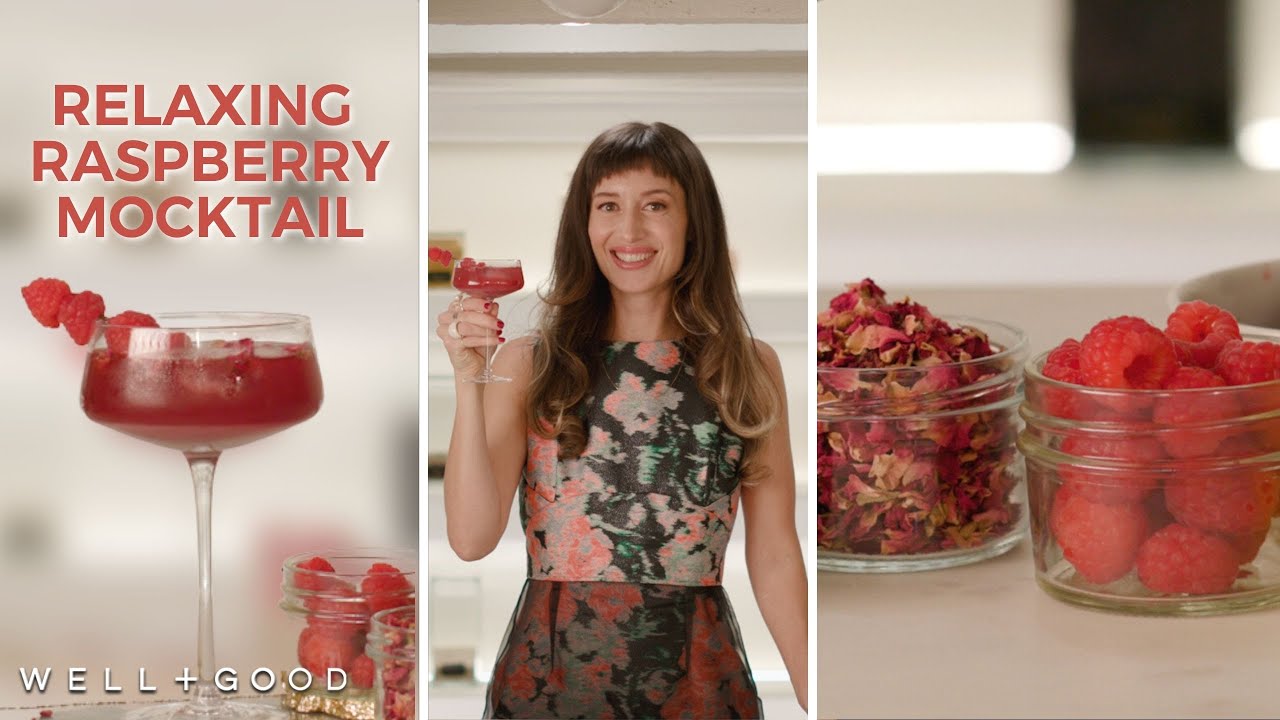 De-Stress Raspberry Mocktail | Plant-Based | Well+Good
