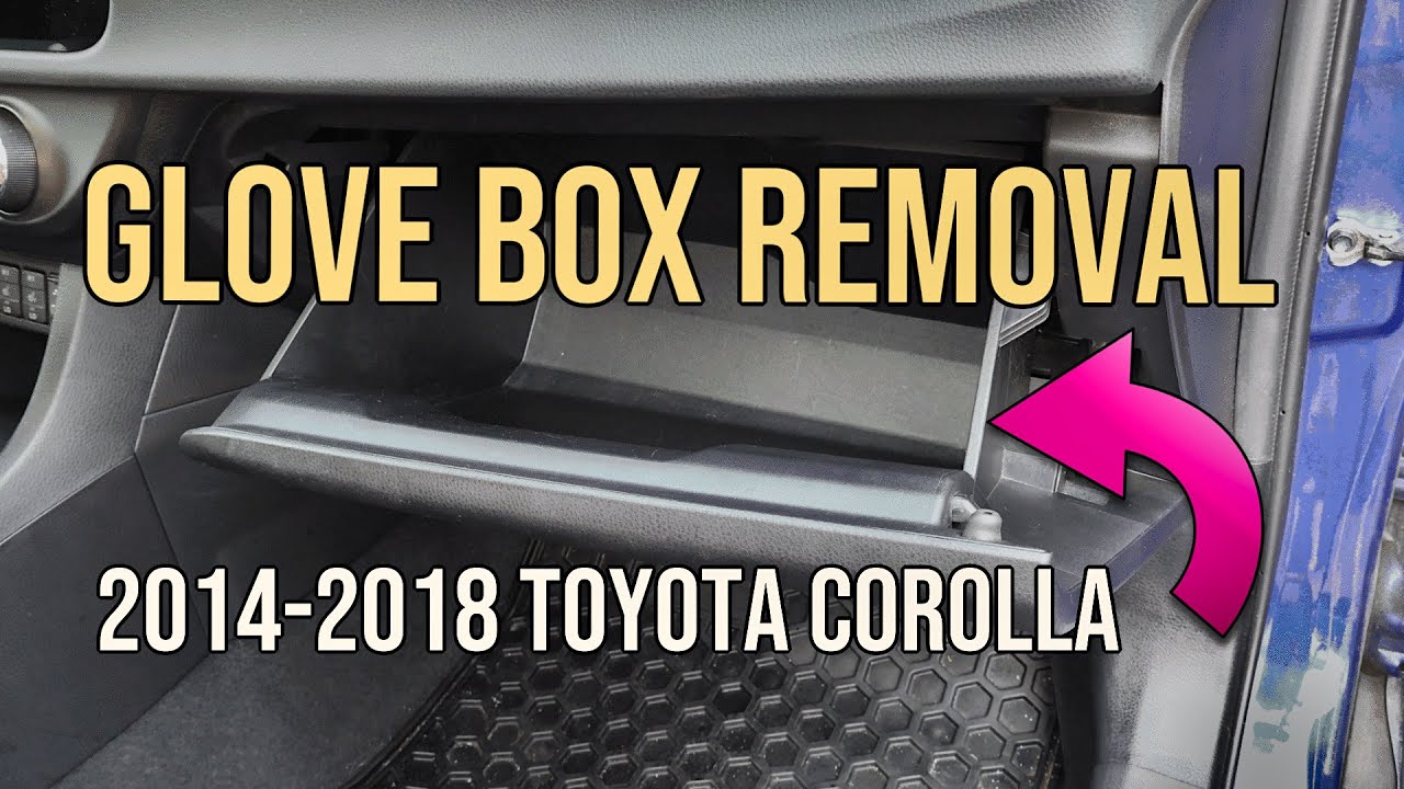 Glove Box Removal, 2014-2018 Toyota Corolla, Removing the Entire Box and Damper, 2014 2015 2016 2017