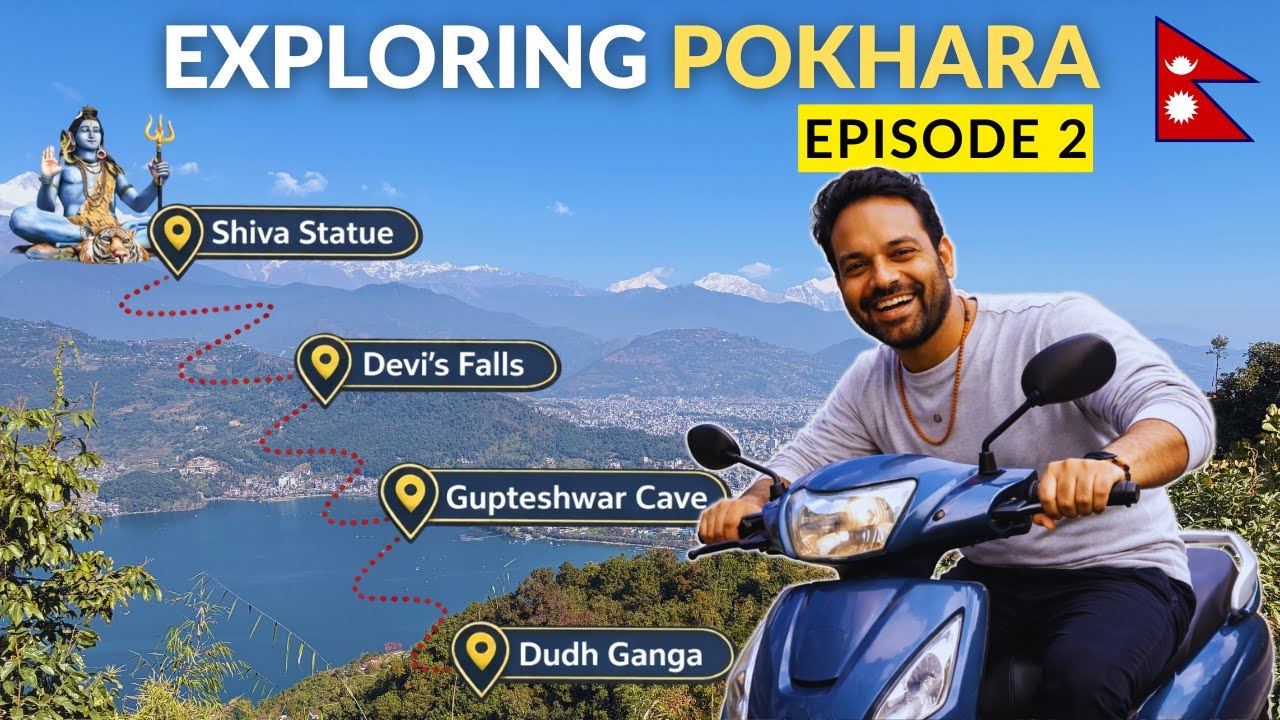 I Rented a Scooter in Pokhara! 🇳🇵 | Hidden Temples & Devi’s Falls