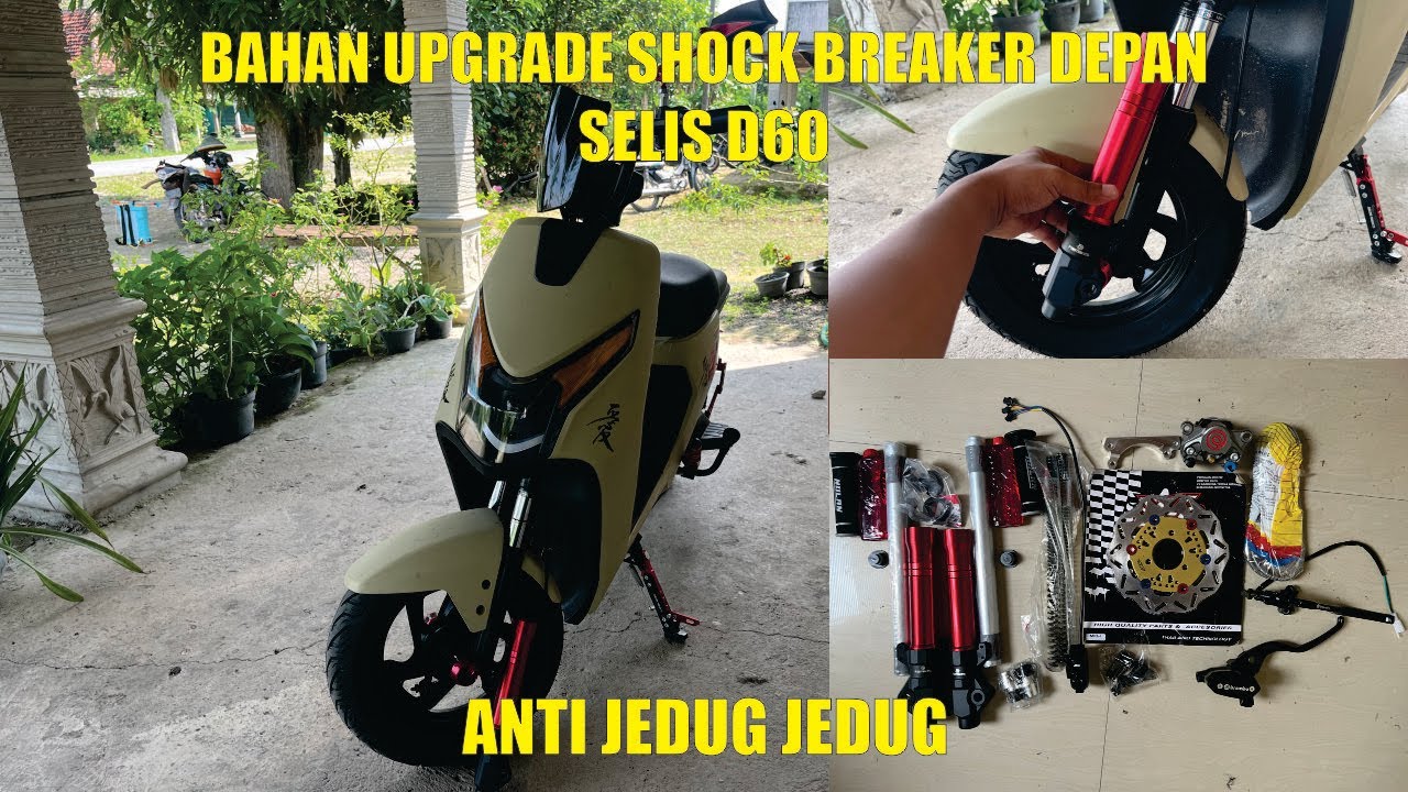 MODIF BAHAN UPGRADE SHOCK BREAKER DEPAN SEPEDA LISTRIK UWINFLY D60