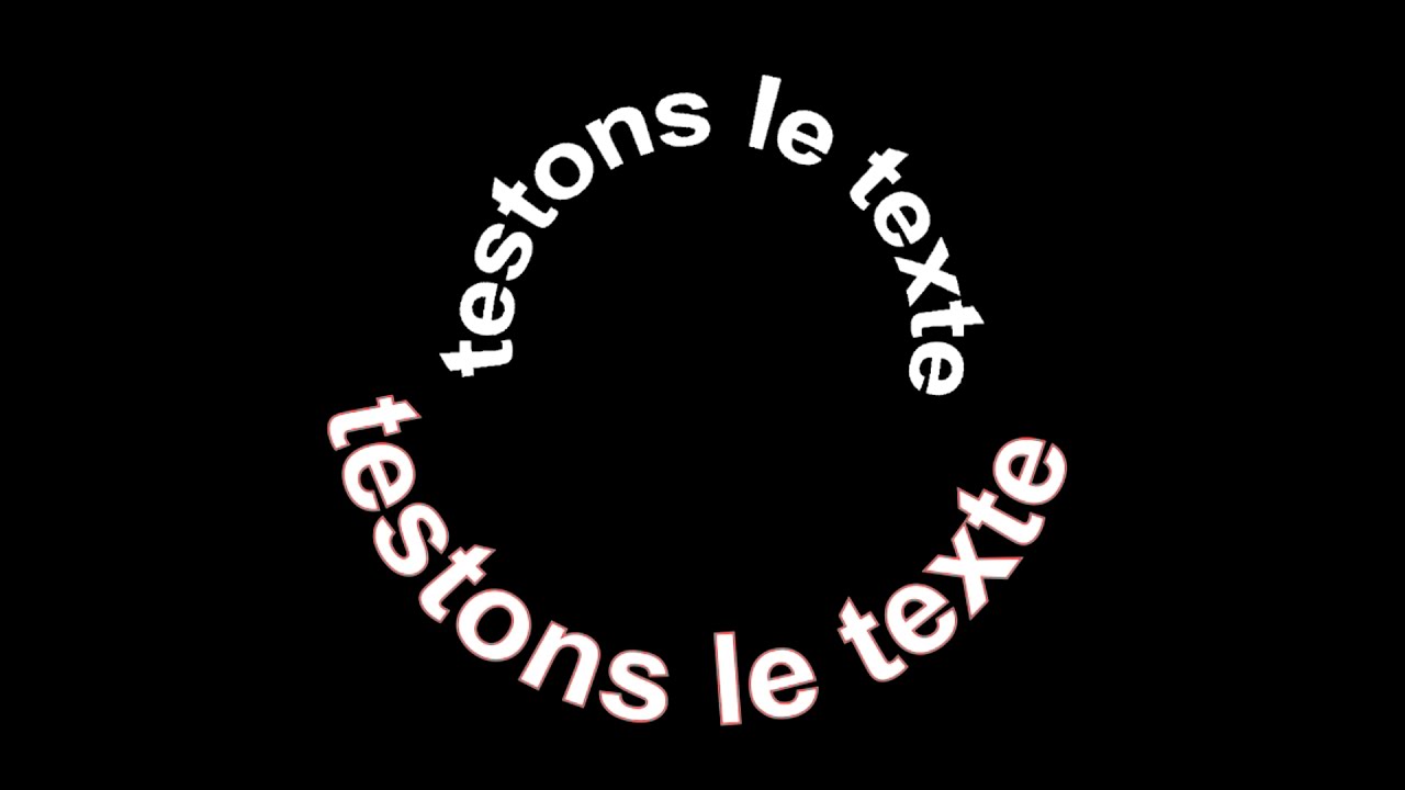 créez un texte sur la partie inférieure d'un cercle : méthode détournée d'un filtre et des chemins