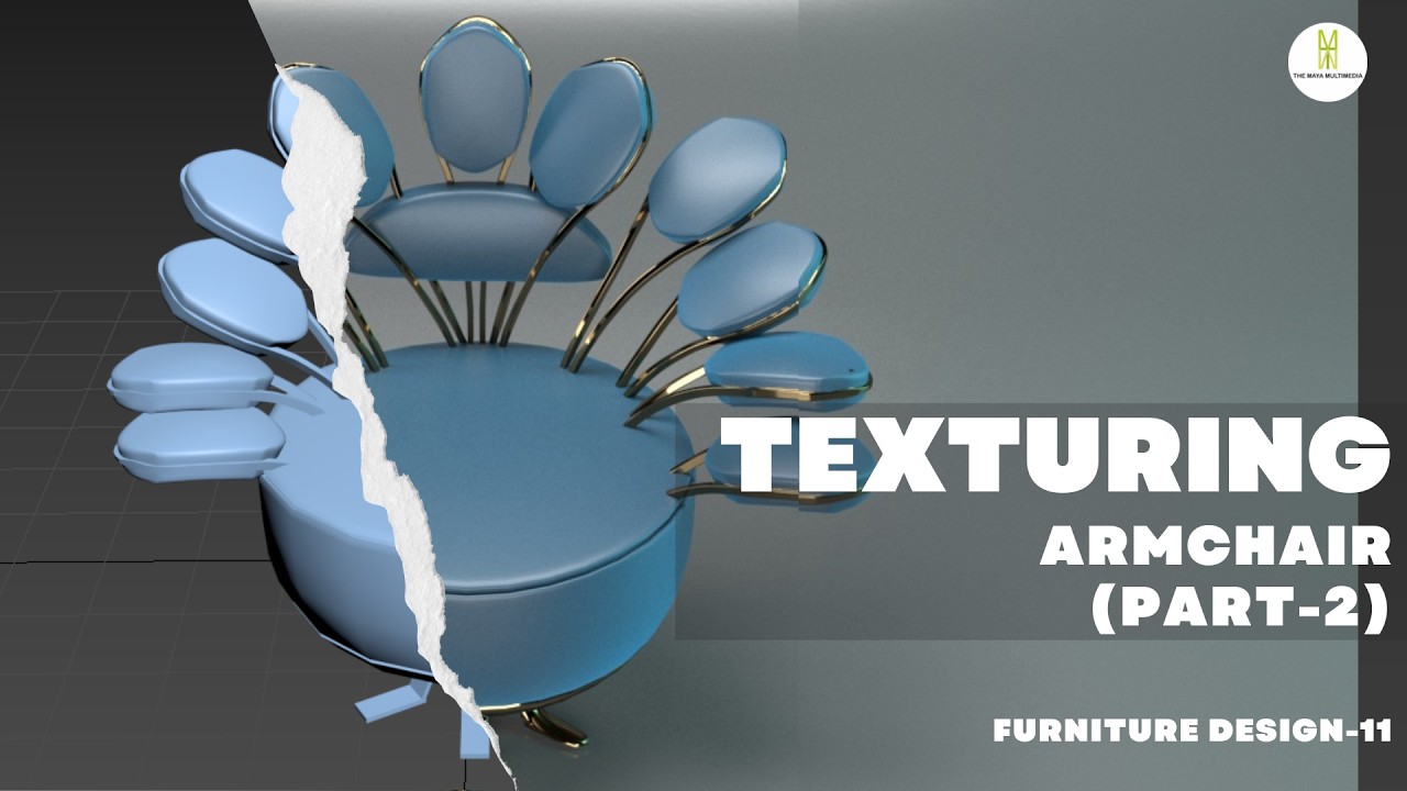TEXTURING ON ARMCHAIR IN 3DS MAX (PART-2) | MODELLING FURNITURE DESIGN IN 3DS MAX | DESIGN-11