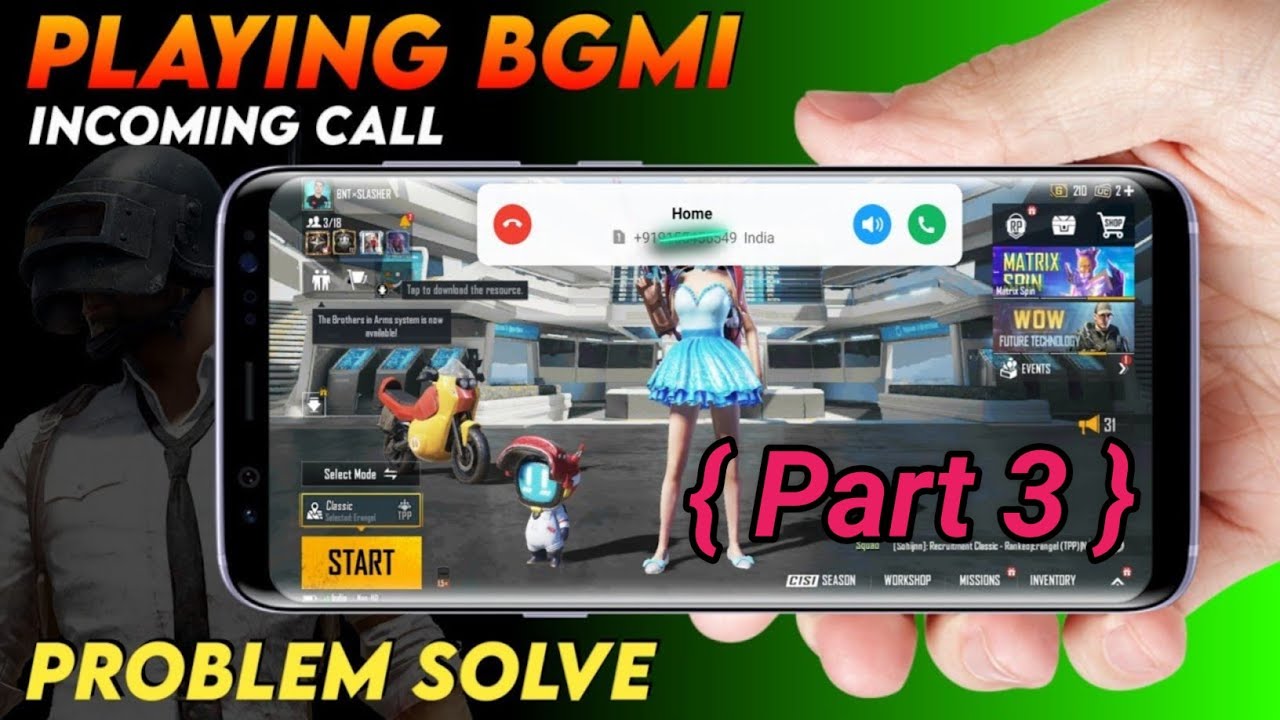 BGMI Khelte Time incoming call  Problem Solve Part 3 #poco #mi #oppo #vivo #realme #nothingphone1