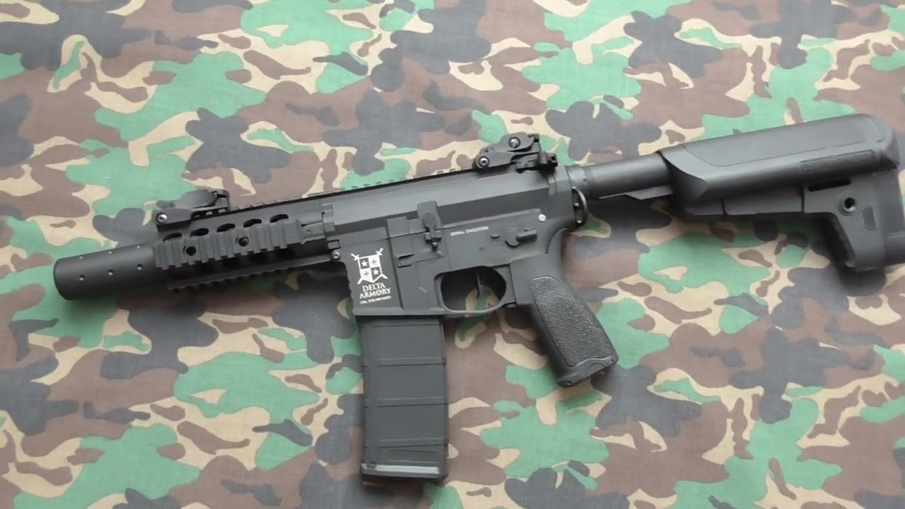 Delta Armory AR15 Silent Ops CQB Bravo ( DA - B03 ) AEG & chrono.
