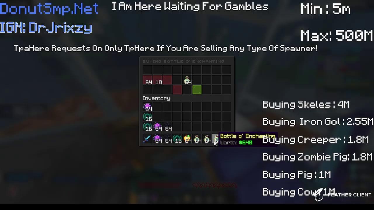 🔴DonutSmp Live Rating Bases | Buying Skeles 5M Per | Gambling |5M Per Base | Bounties 🔴