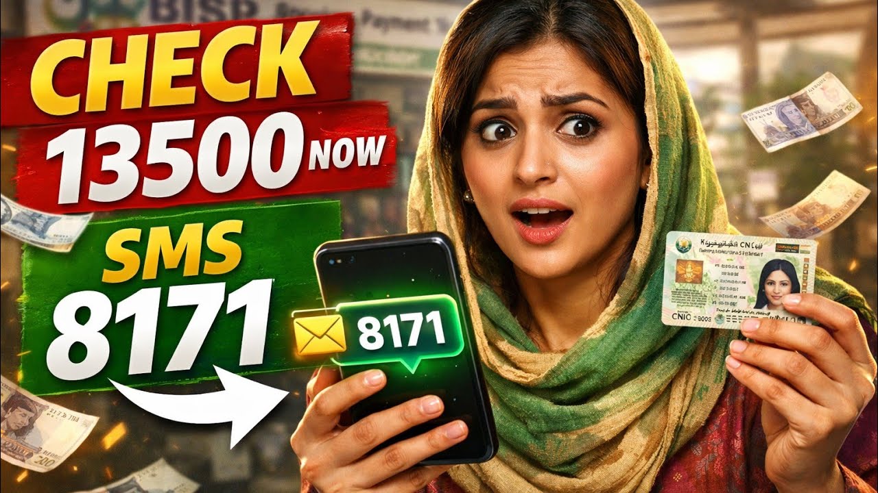 8171 SMS Check 13500 Payment | BISP 2025 CNIC Verification Method | Track Payment Instantly