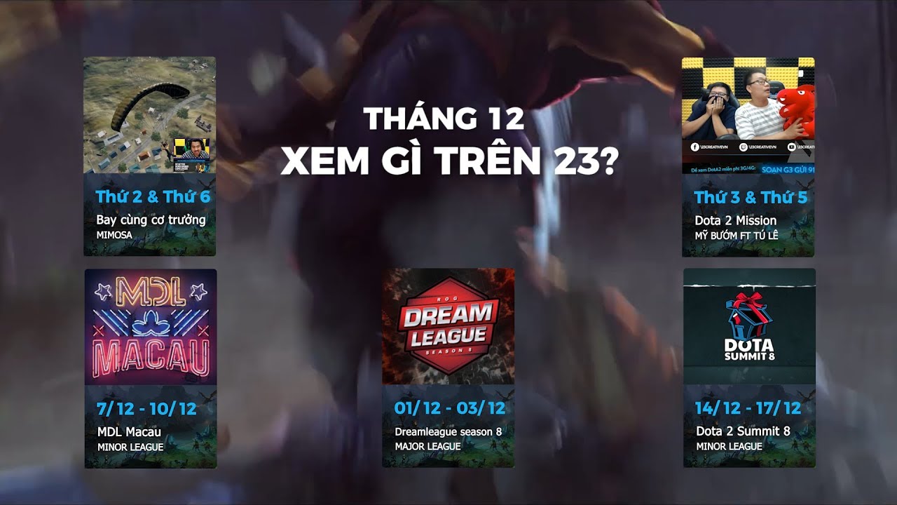 Th&aacute;ng 12 xem g&igrave; tr&ecirc;n 23 Creative VN? | Lịch ph&aacute;t s&oacute;ng