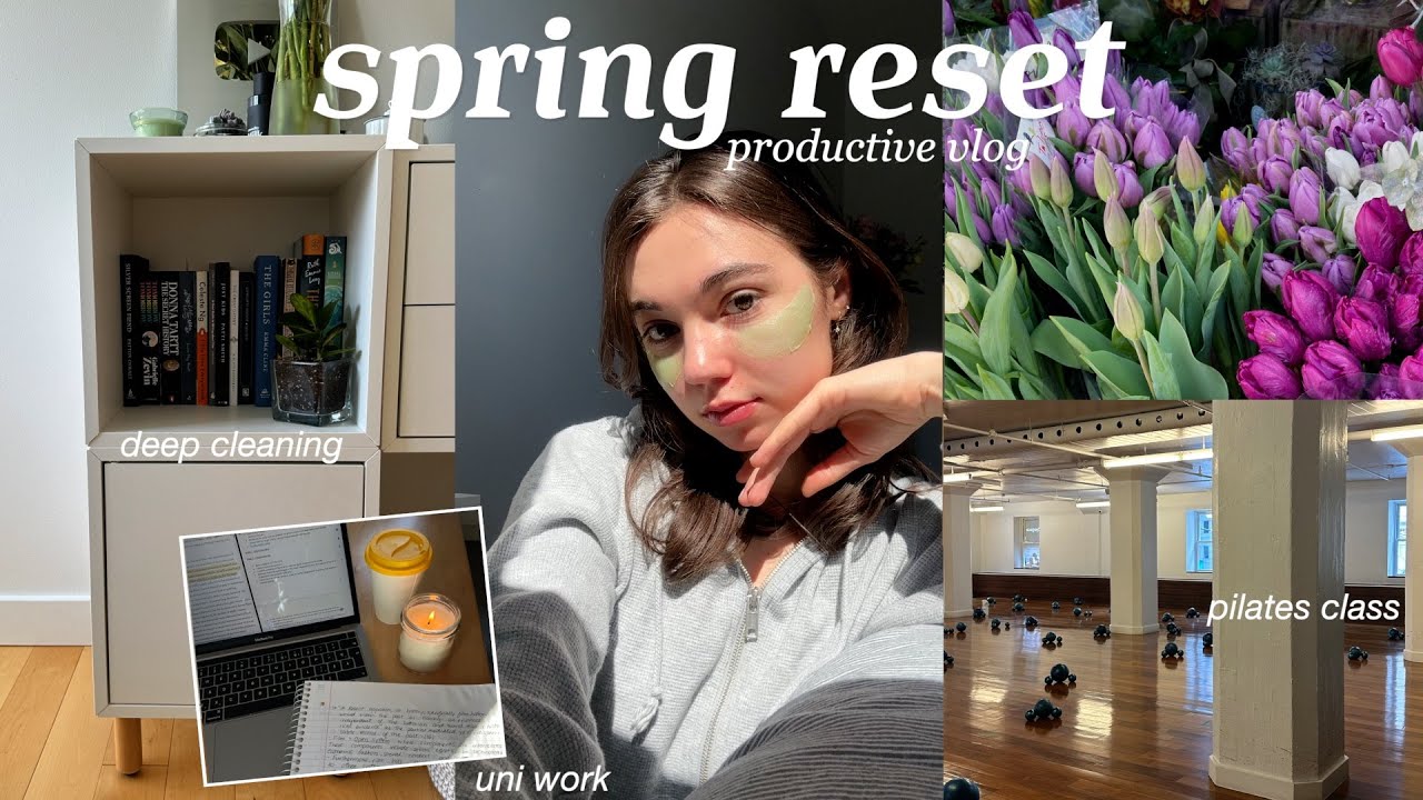 SPRING RESET 🌸 deep cleaning, healthy routine, uni work & pampering