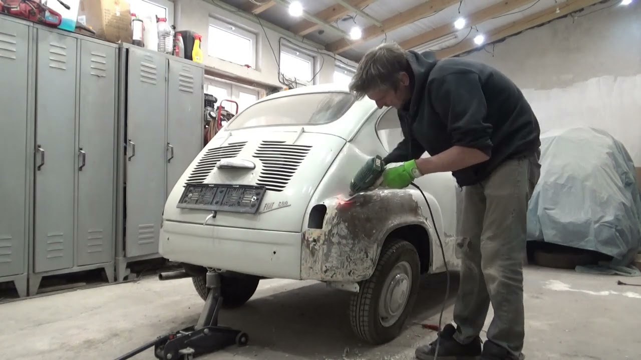 TMEL A ZESE JENOM TMEL !!! Opět ta barva ajajaj !!! FIAT 600D RENOVACE ...