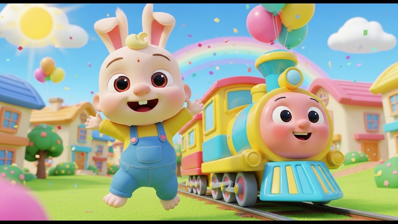 Choo Choo Bunny Train! 🚂🐰 Fun Song for Babies & Toddlers | Kids Cartoon