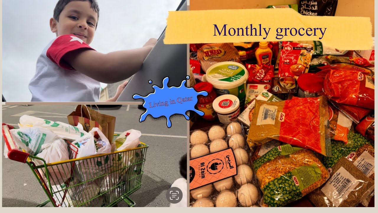 Monthly Grocery Shopping | Shopping haul | Living in Qatar | vlog
