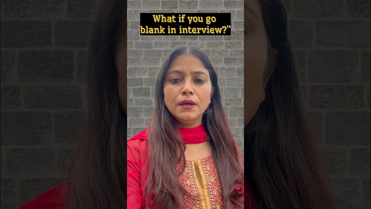 Biggest interview of your life and your mind goes blank. 😶‍🌫️