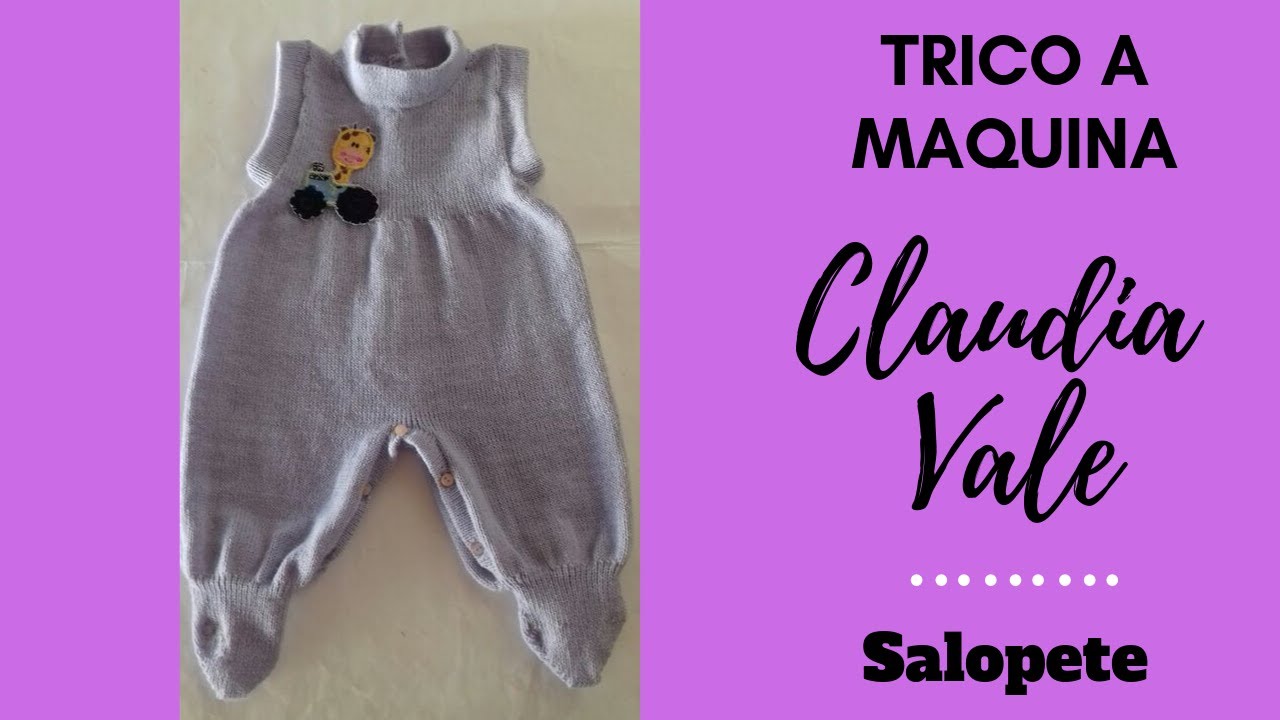 trico a maquina salopete parte 2