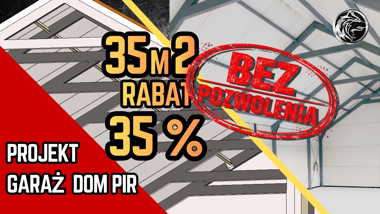 Garaż 35m2 z płyty warstwowej: Zbuduj sam i odbierz projekt za 35 zł!