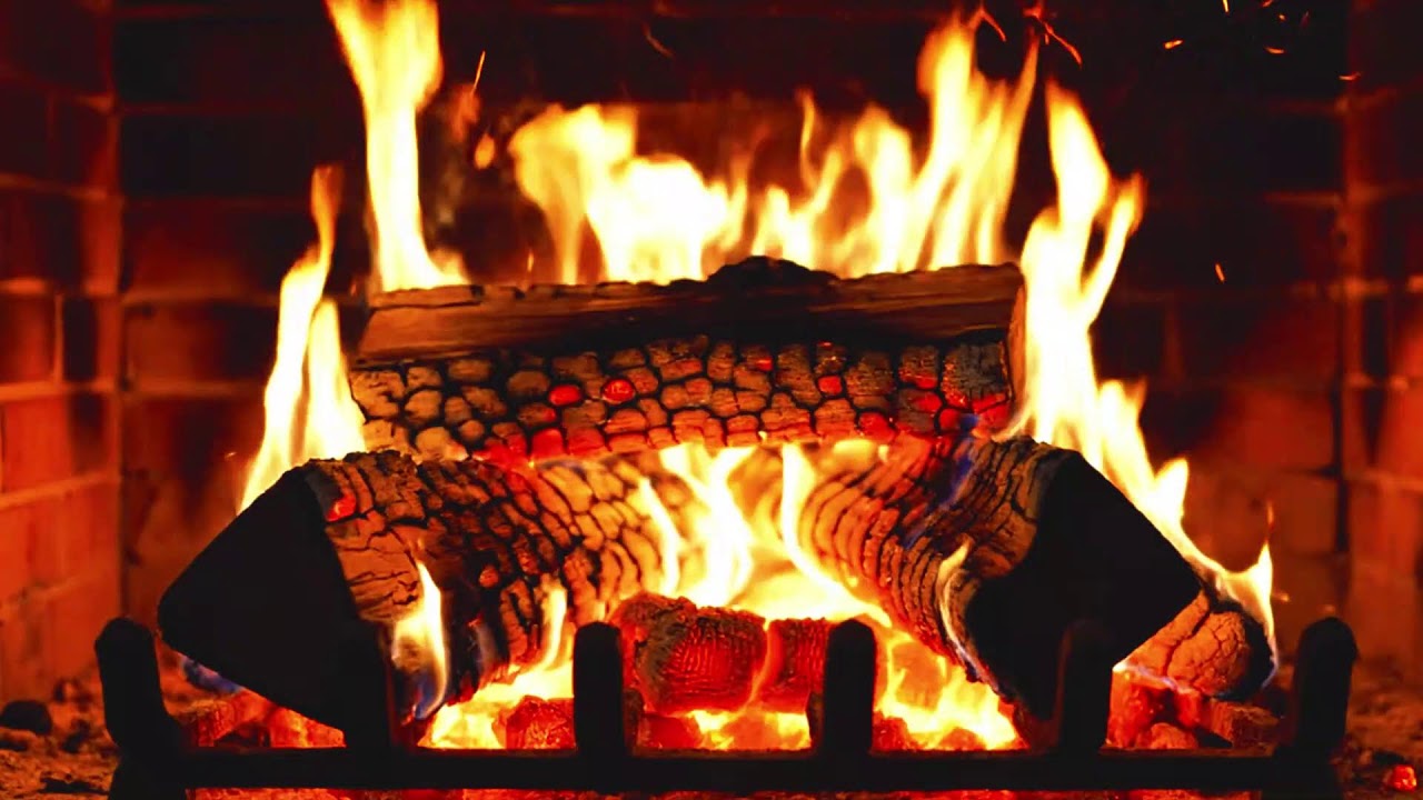 🔥Night Fireplace Ambience 🌙 Warm Fire Sounds for Calm & Relaxation