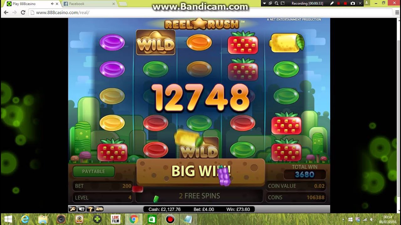 Reel Rush &pound;4 Stake , Super Big win