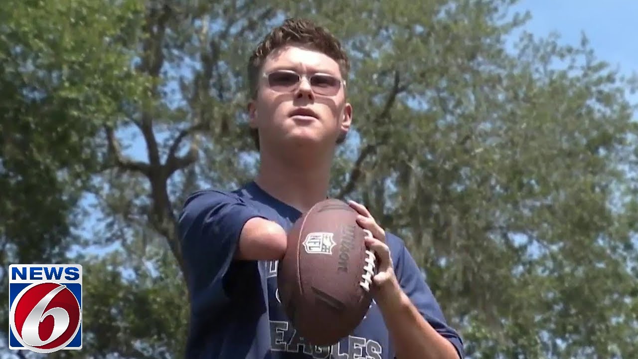 ‘Iron Boy’ who got UCF prosthetic arm now playing high school football