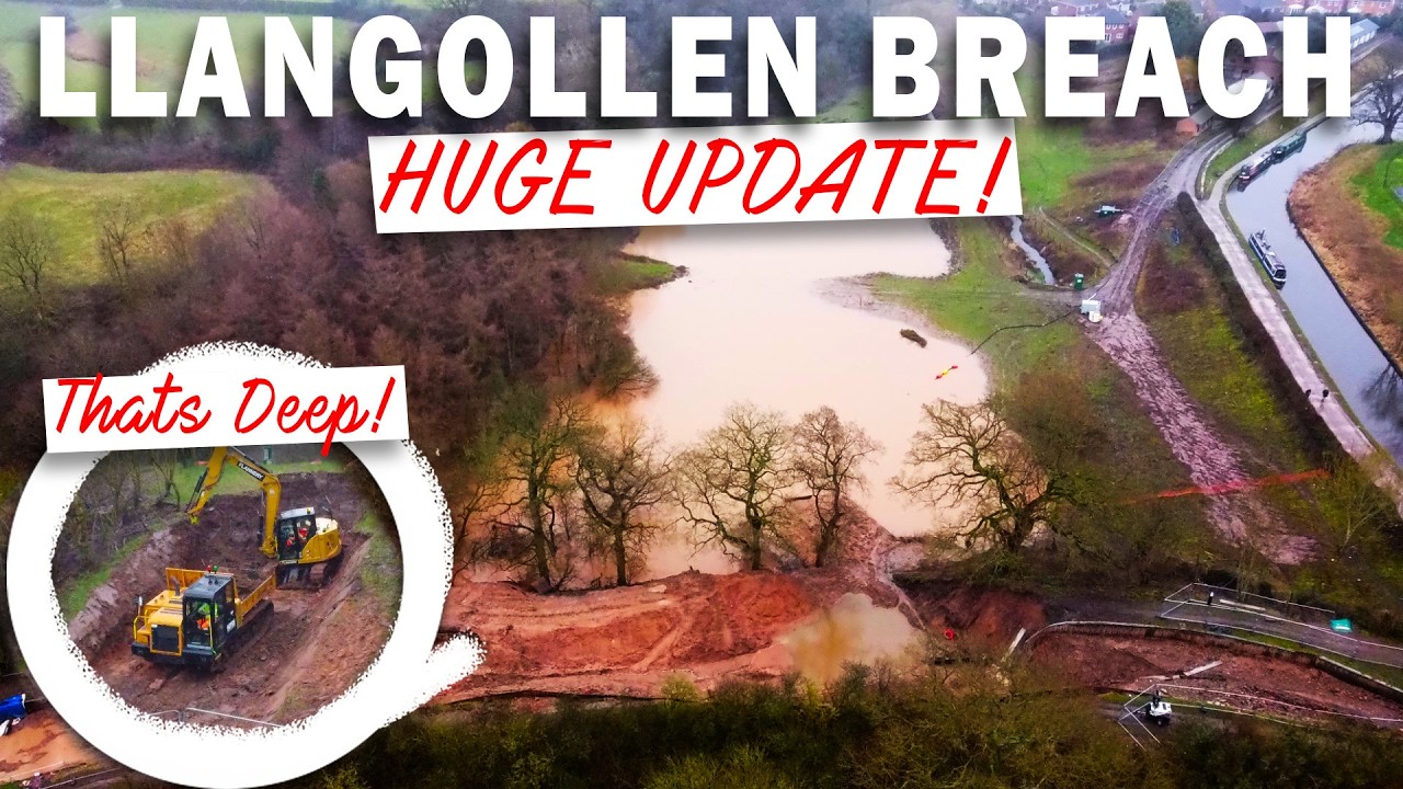 HUGE UPDATE! Access Road Faces its BIGGEST CHALLENGE! LLANGOLLEN CANAL BREACH!