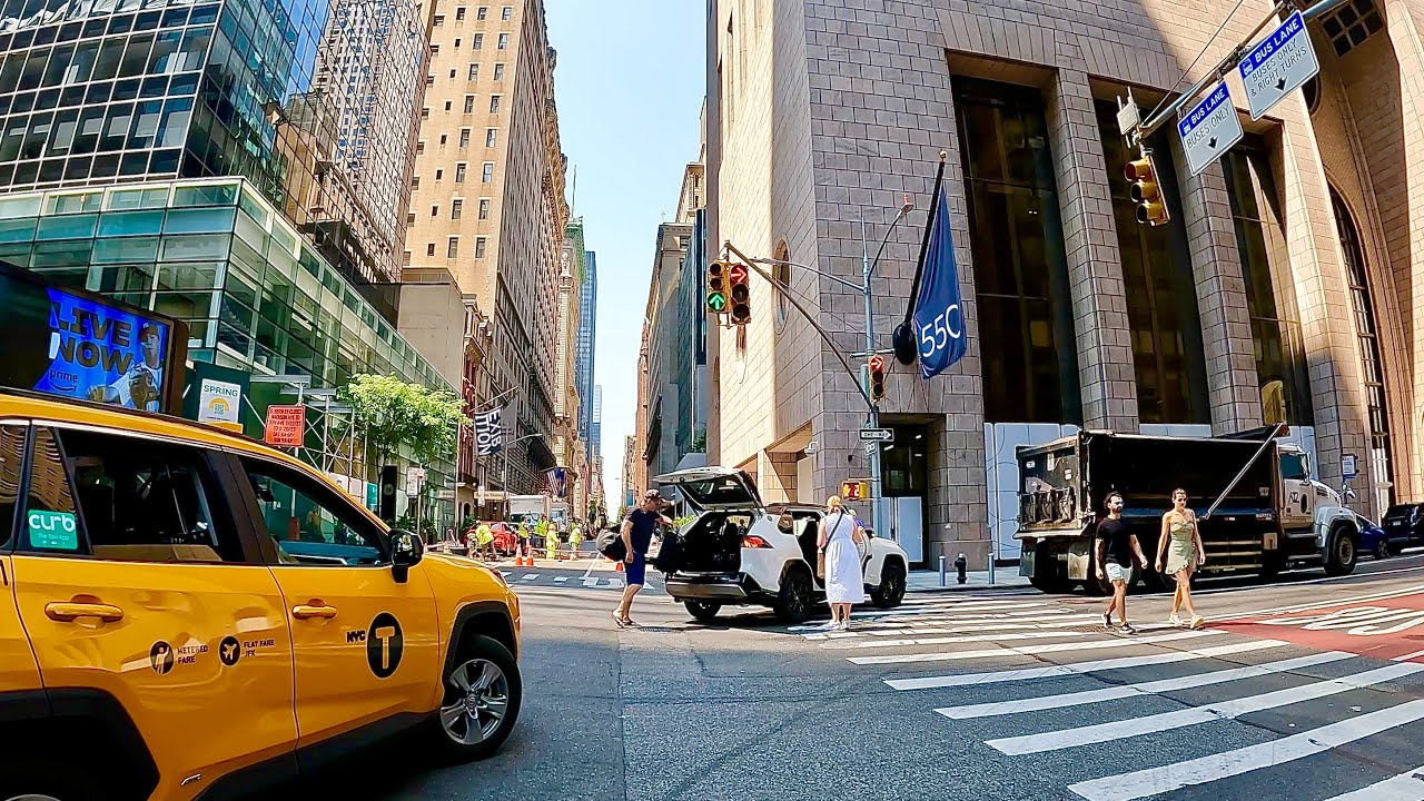 NYC Driving: From Midtown Manhattan to JFK Airport with ASMR Sounds