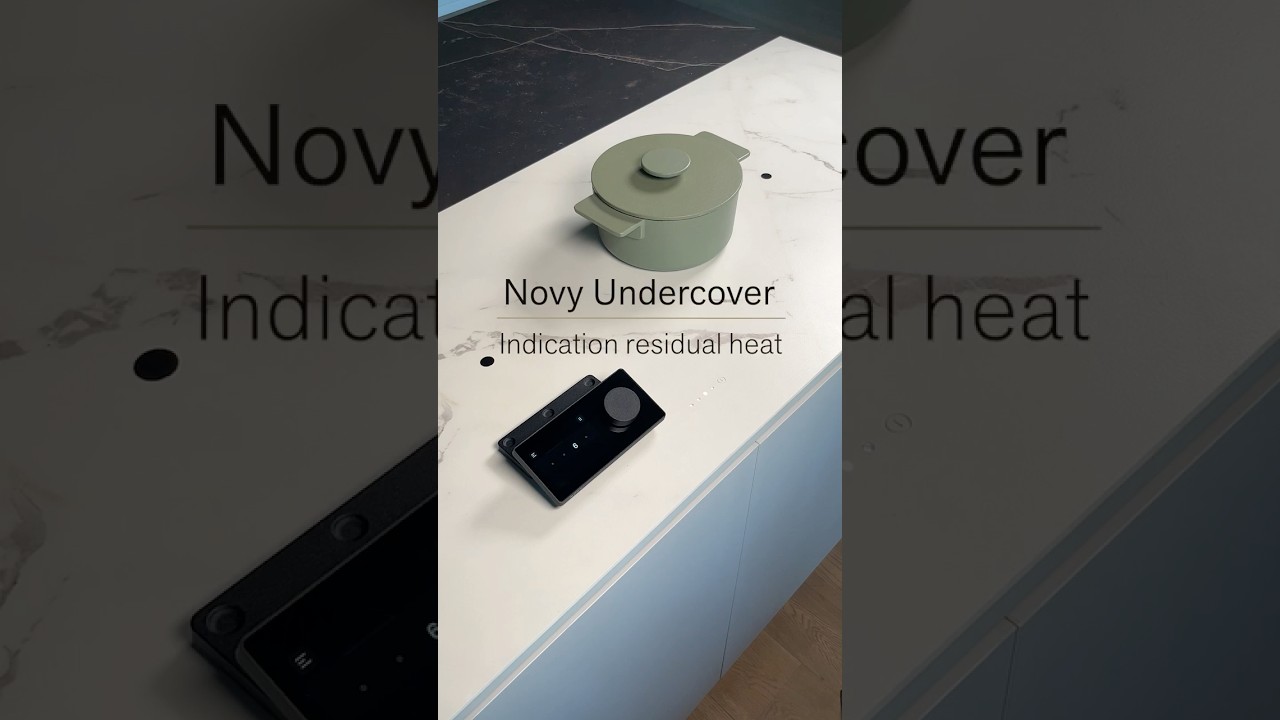 How is residual heat indicated on the Novy Undercover hob?