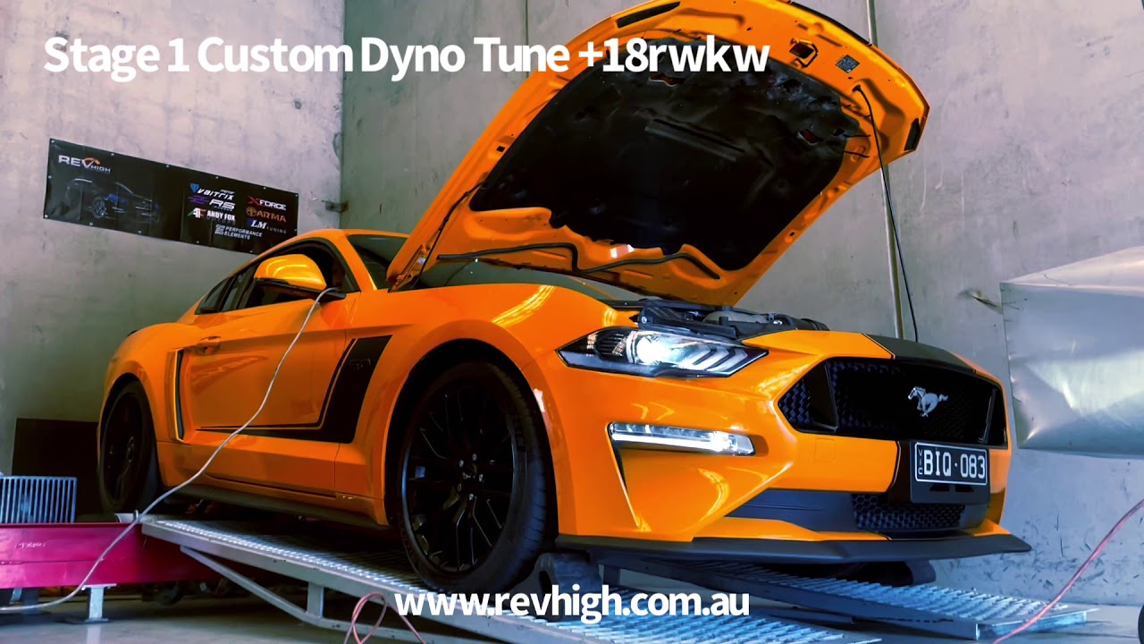 Stage 1 Ford Mustang 5.0L Custom Dyno Tune with added crackle pop +18rwkw