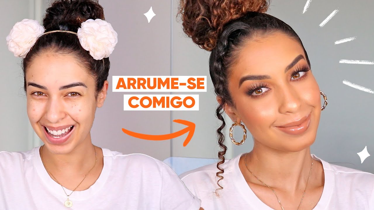 ARRUME-SE COMIGO - MAKE PÁLPEBRA LUZ E PENTEADO DIA DIA  | JULIANA LOUISE