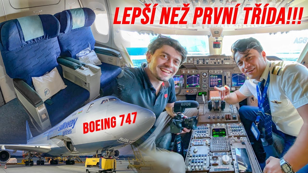 Unikátní let nákladním Boeingem 747-400F! Letím se Silk Way West Airlines z Baku do Vídně
