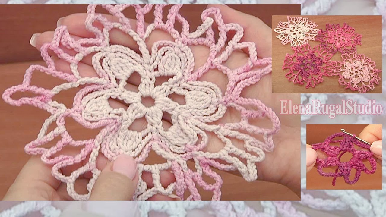How to Crochet Motif and Motifs Joining Tutorial 29 Part 1 of 2