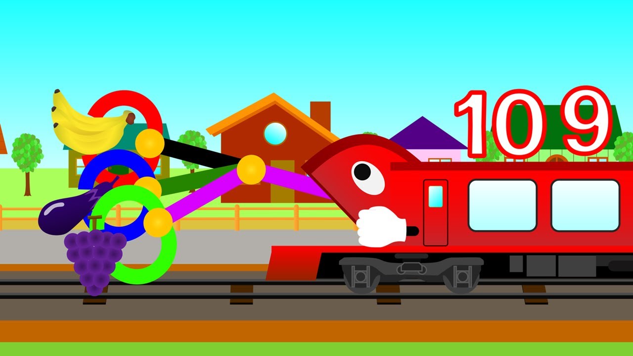 Learn to Count to 10 with train for Kids | はたらく電車踏切アニメ