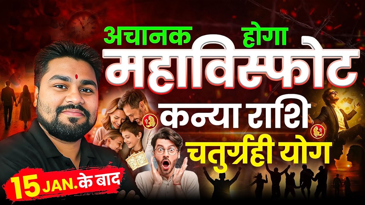 अचानक होगा महाविस्फोट कन्या राशि || KANYA RASHI || VIRGO ||Dr Raja Mishra | Chaturgrahi yoga |