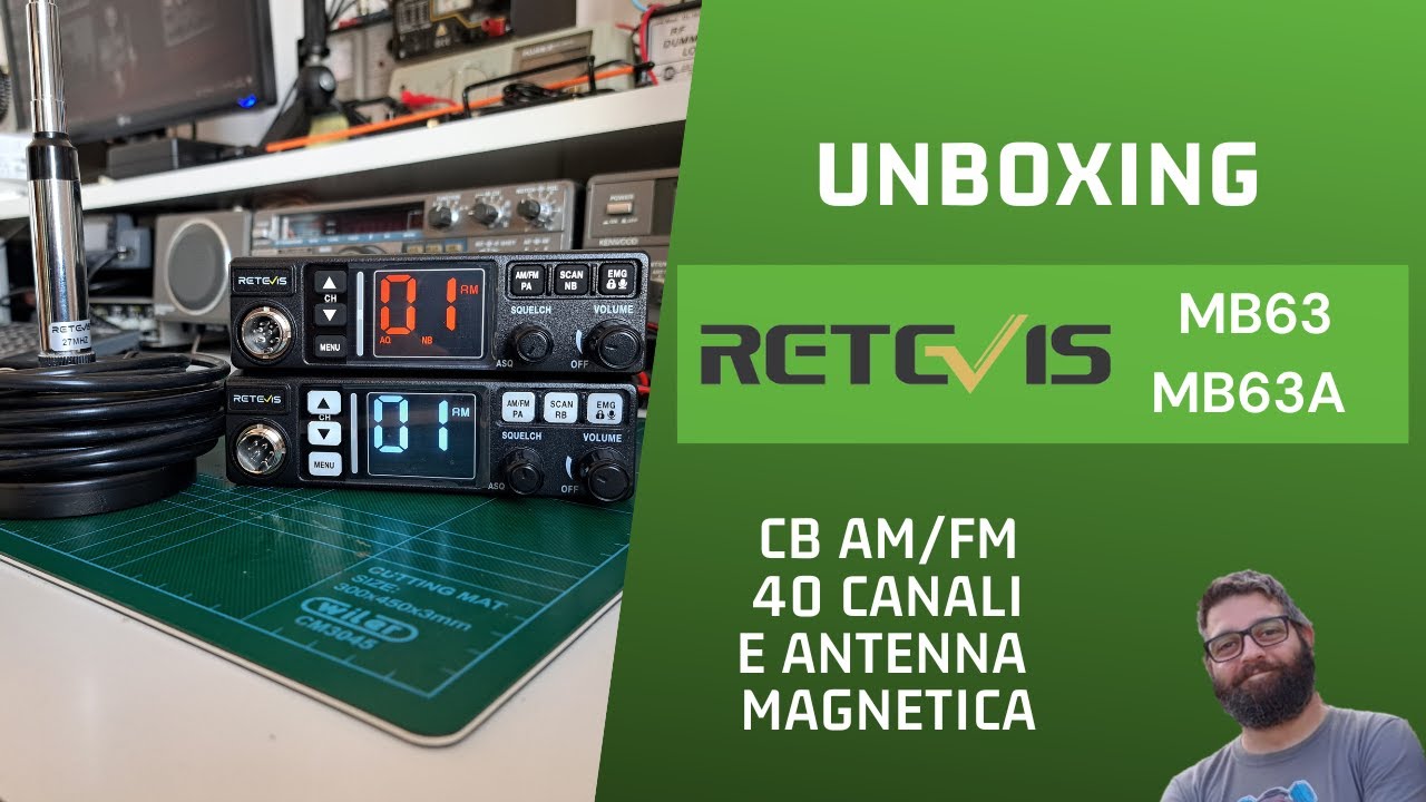 Unboxing Retevis MB63 e MB63A + antenna magnetica