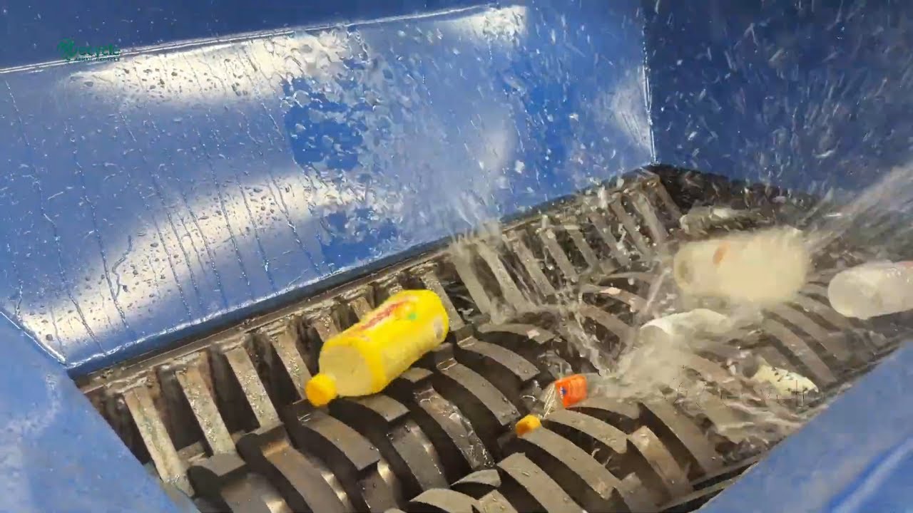 Shredding Plastic Bottles with Liquid | Separate and Collect Water