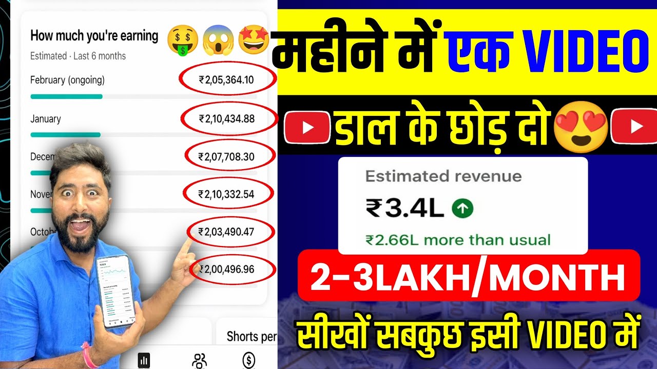 1 Video डाल कर छोड़ दो कमाई होती रहेगी😍 Learn How to Earn Money From YouTube | YouTube se Kamai