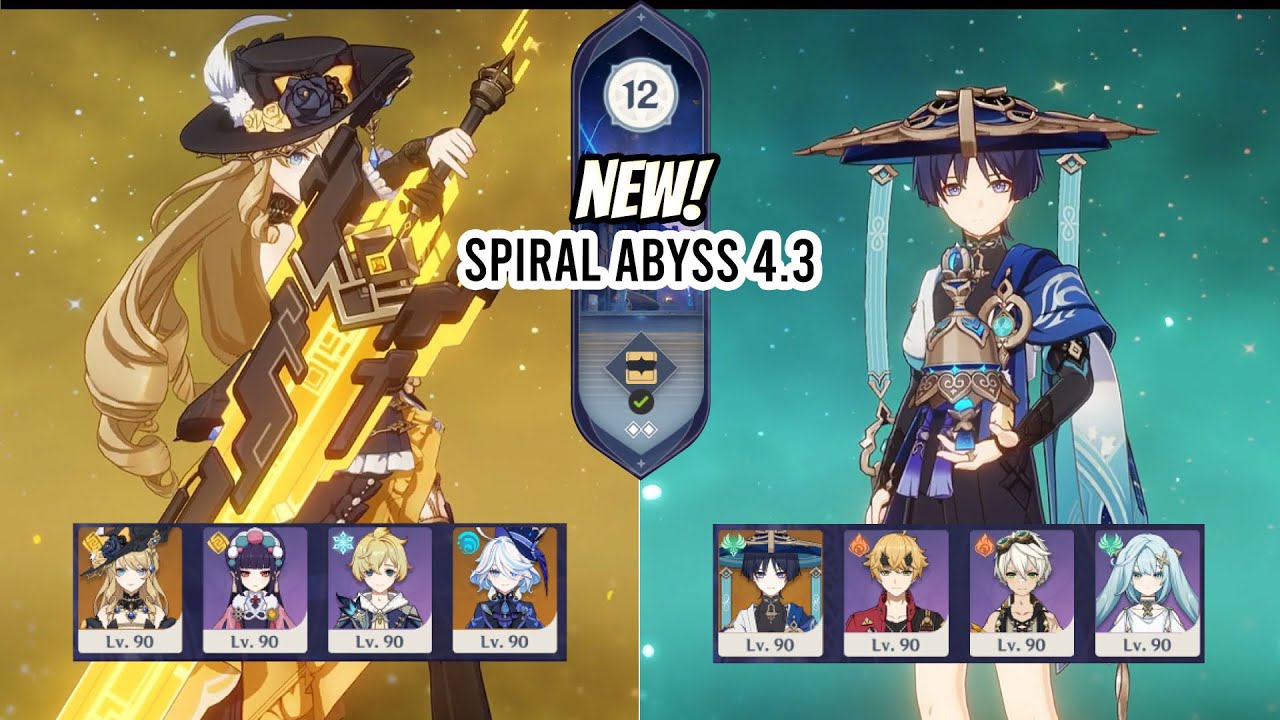 New 4.3 Spiral Abyss Floor 12 - C0 Navia Hyperspeed and C0 Wanderer Hypercarry | Genshin Impact