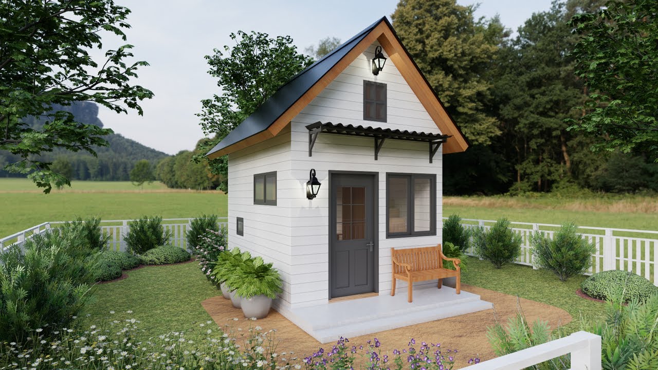 10'x13' (3x4 Meters) Tiny House with Loft Design | Cozy & Simple Living