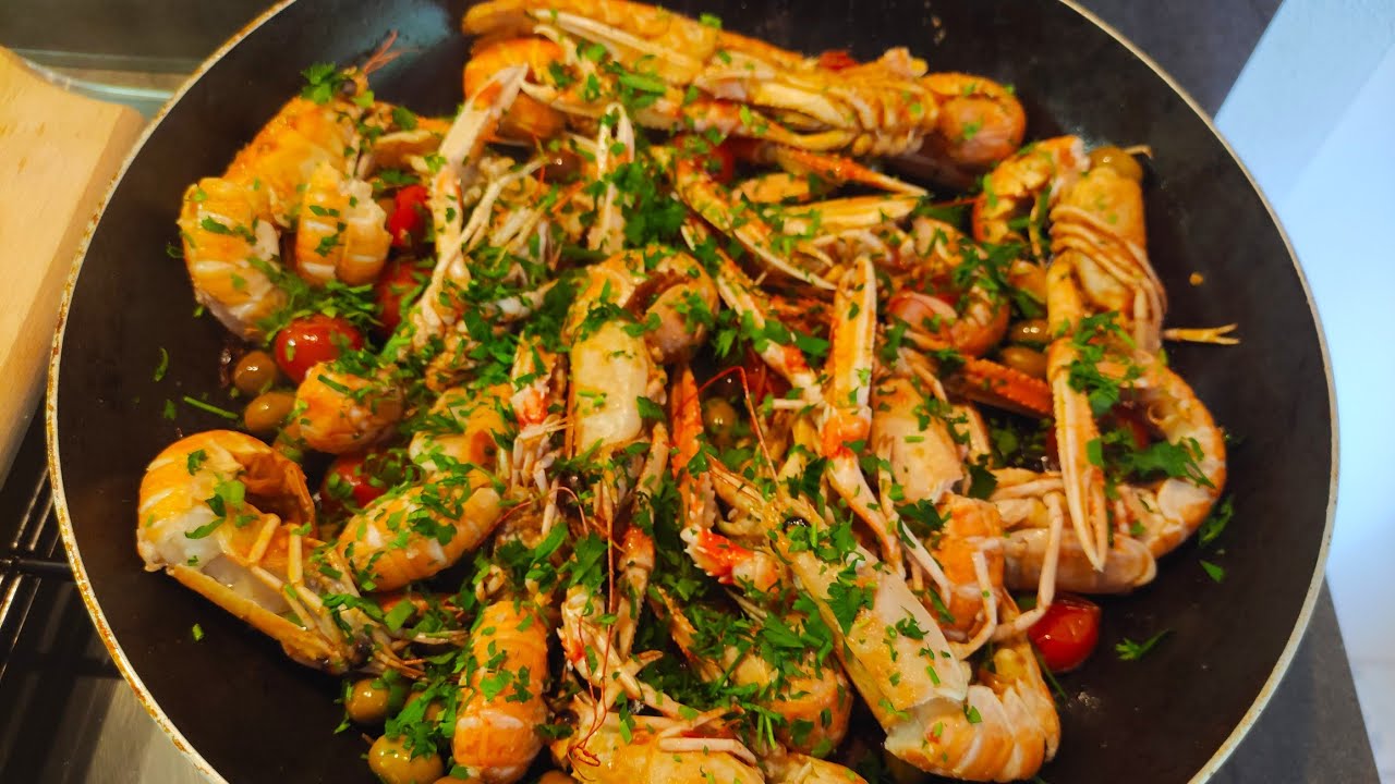 Scampi in padella /Креветки на сковороде. Просто и вкусно 😋
