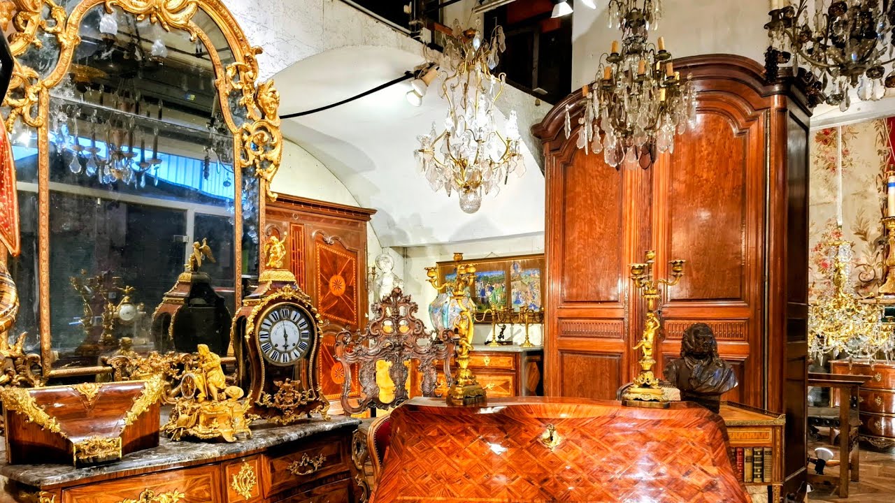 Paris France🇨🇵FLEA MARKET🔥LE PLUS GRAND choix de lustr💡ANTIQUITÉS old Things🪞MARCHÉS🛍BROCANTE🏺4KHDR📸