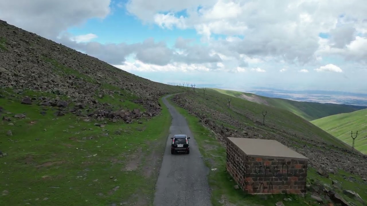 Amazing trip to the mountains of Aragats, Armenia. Drone 4k camera video.