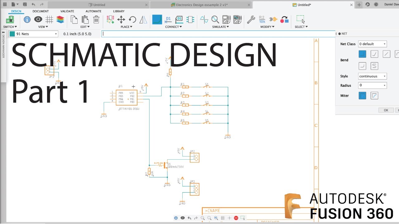 Fusion 360 - Schematic design / Part 1