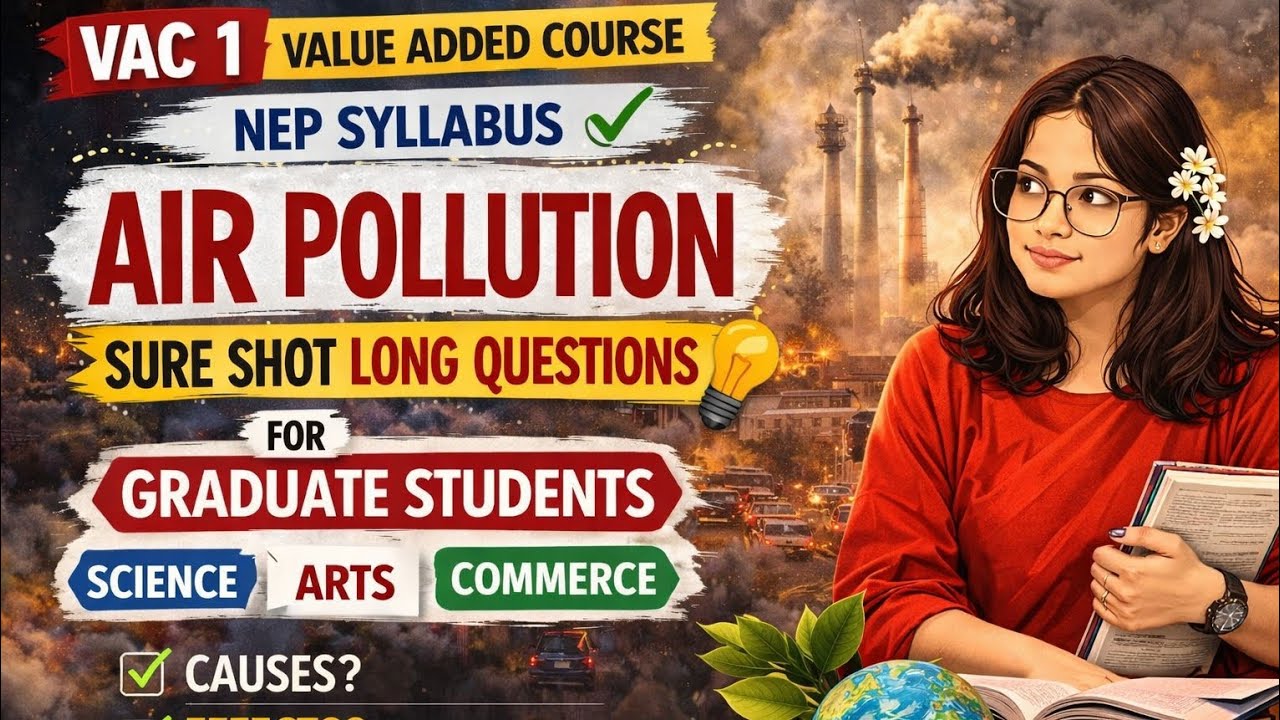 Air Pollution Sure Shot Long Questions | VAC  Environmental Studies | NEP Syllabus l By Shree Ma’am 