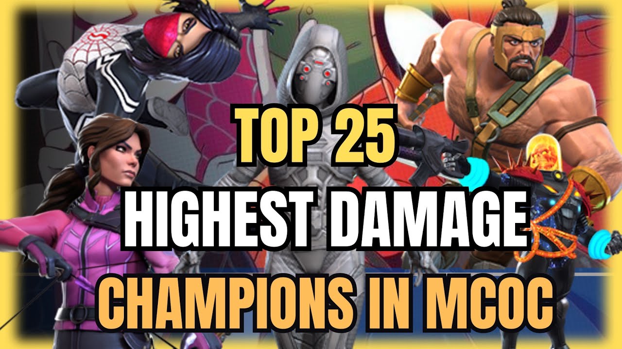 ТОП-25 ЧЕМПИОНОВ С САМЫМ ВЫСОКИМ УРОНОМ В MCOC | MARVEL CONTEST OF CHAMPIONS #mcoc #bestchamps #t...