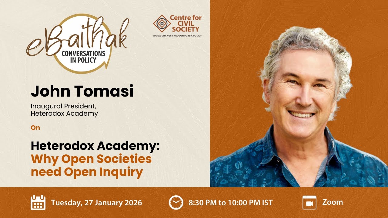 eBaithak with John Tomasi on Why Open Societies need Open Inquiry  | 27 January 2026