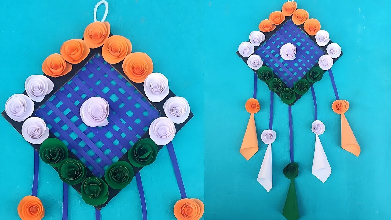 Republic Day Wall Hanging Craft। Paper Craft Idea For Republic Day। Indian Tricolour Paper Craft 