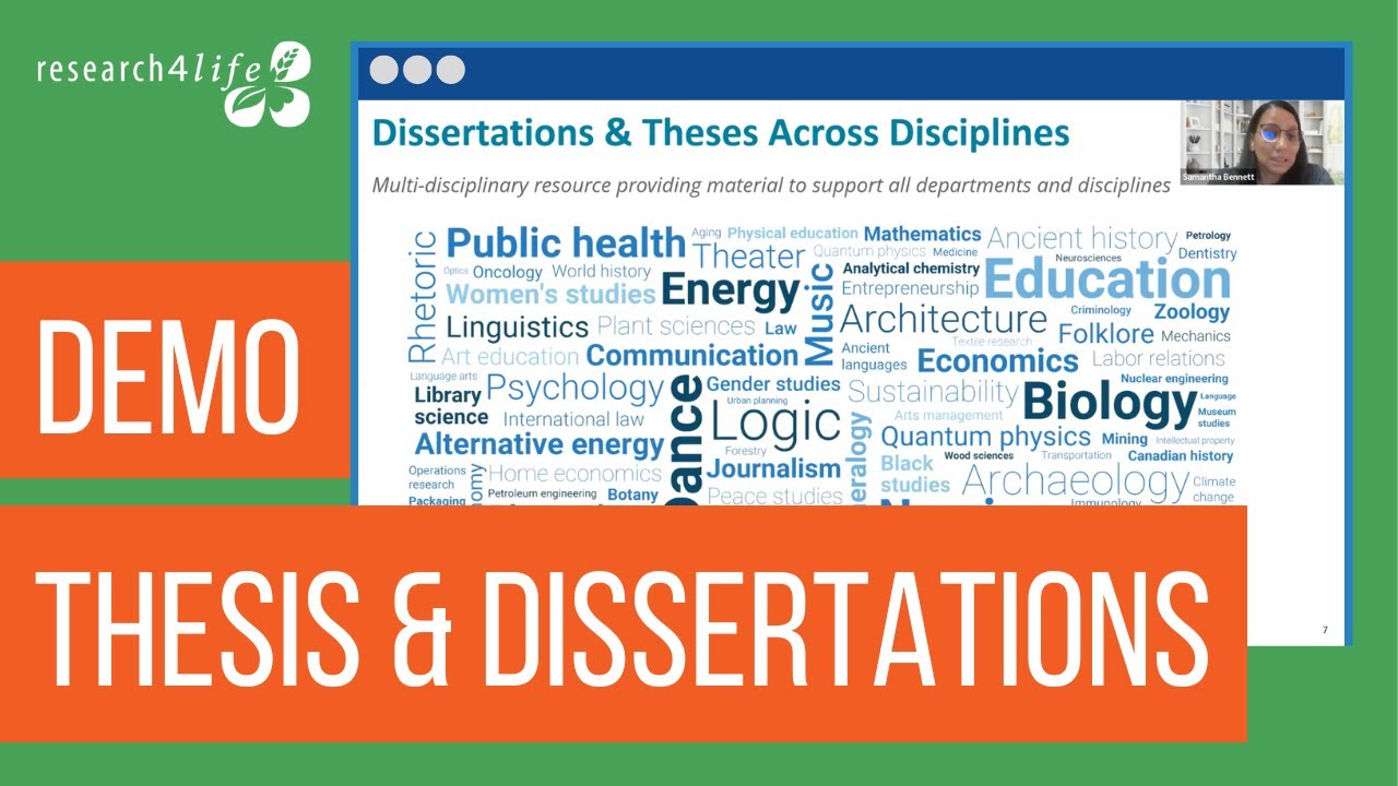 Demonstrative ProQuest Dissertations & Theses webinar