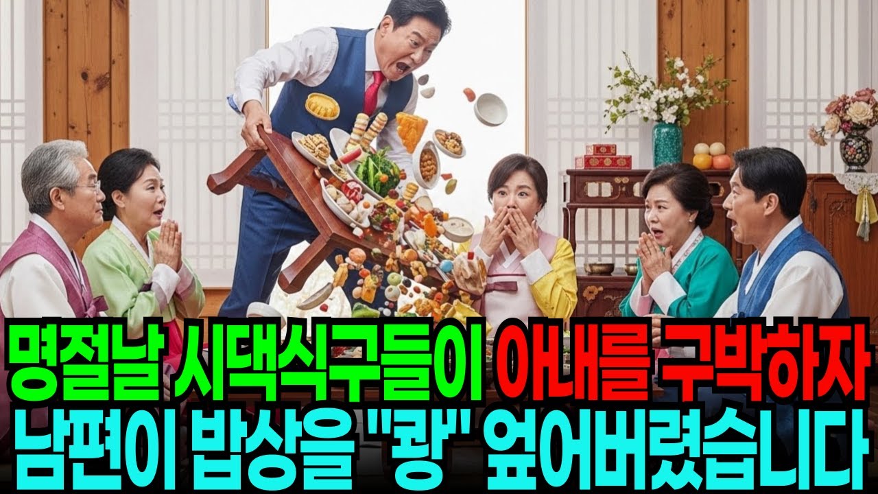 [가족갈등] 명절날 시월드의 끝없는 구박&hellip; 결국 남편이 밥상을 뒤집어버렸다 | 오디오북 | 노후사연 | 감동사연 | 충격실화 | 막장사연