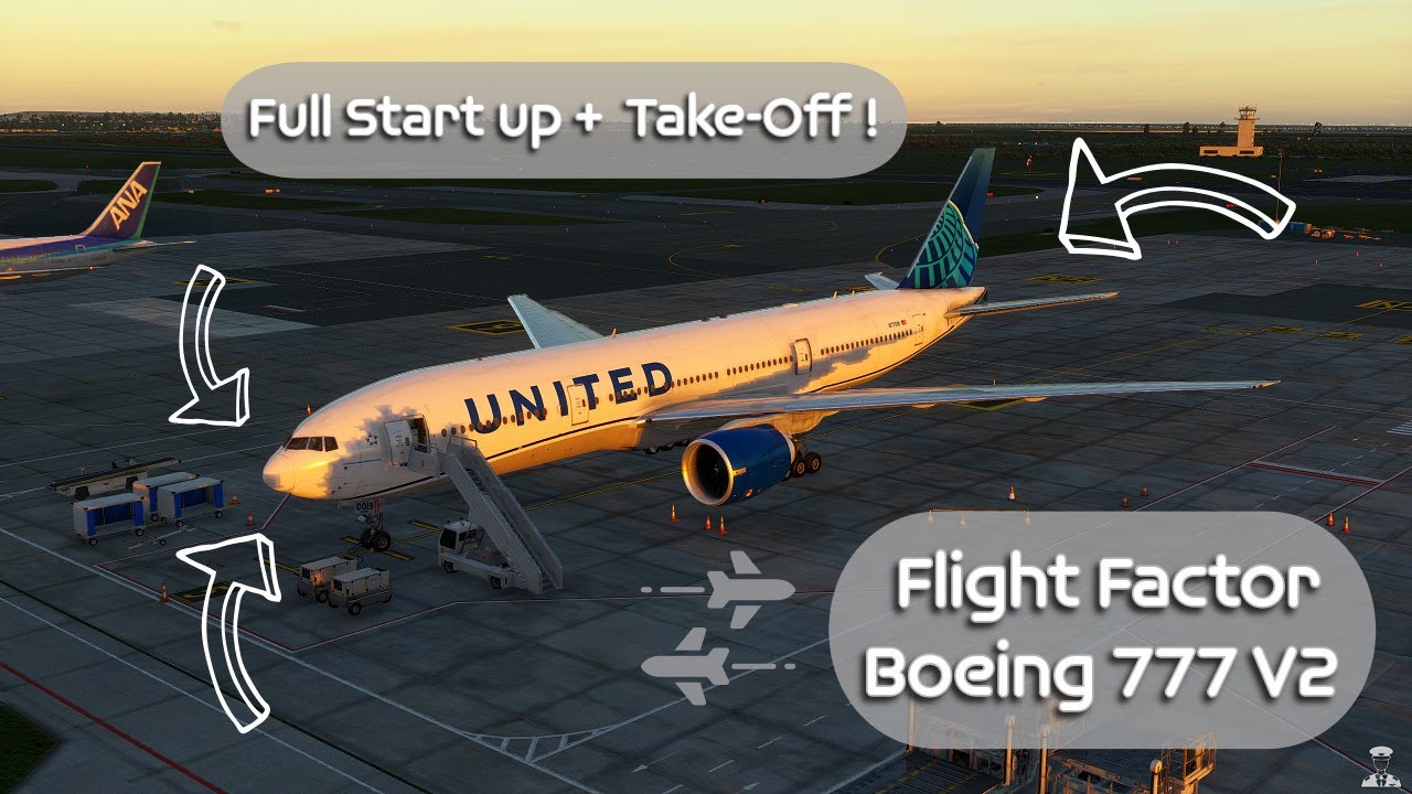 Flight Factor Boeing 777-200er V2 [] From Cold and Dark till Take-Off