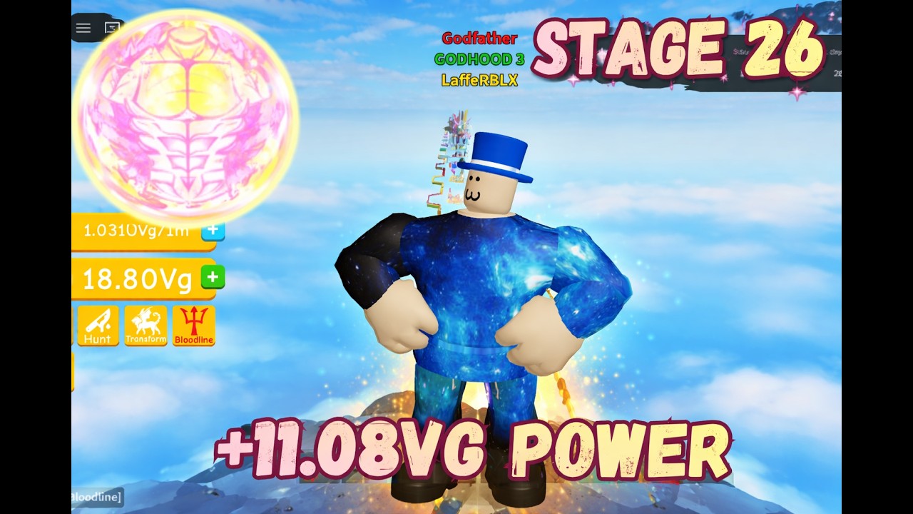Unlocking Stage 26 After 97 Hours In ROBLOX No Limit Lifting Simulator